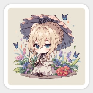 chibi violet evergarden Sticker